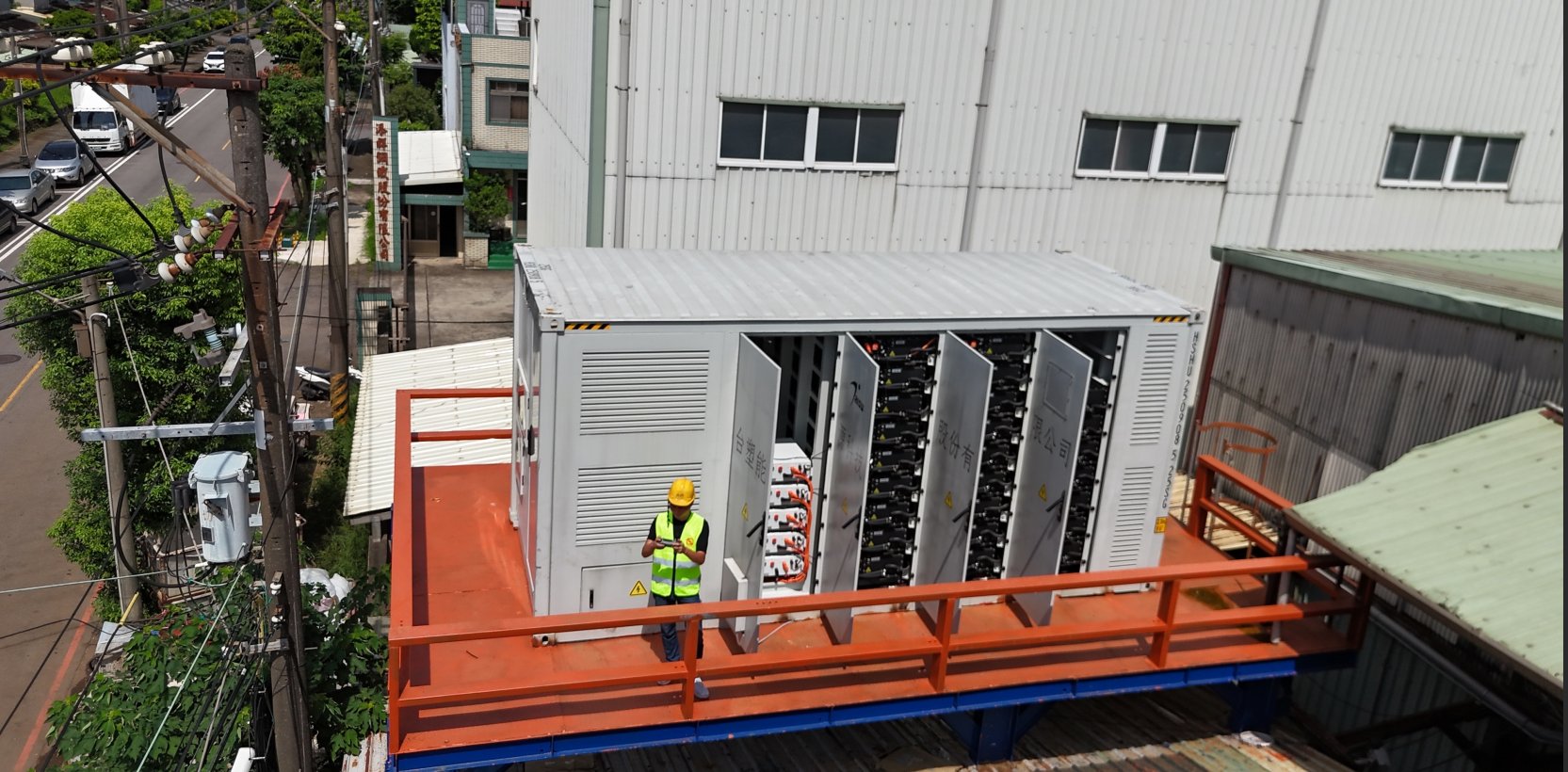 TAOYAN 3132kWh 1500kW container BESS deployed at a commercial site in Taiwan